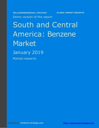 WMStrategy Demo South And Central America Benzene Market January 2019