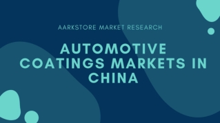 Automotive Coatings Markets In China