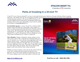 Perks of Investing in a 32-inch TV