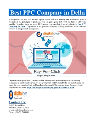 Best PPC Company in Delhi