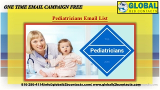 Pediatricians Email List