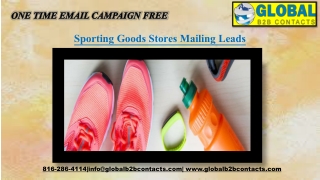 Sporting Goods Stores Mailing Leads