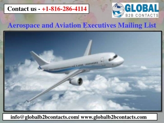 Aerospace and Aviation Executives Mailing List