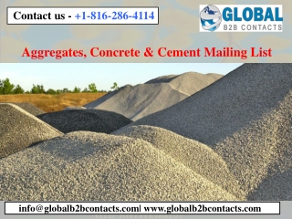 Aggregates, Concrete & Cement Mailing List