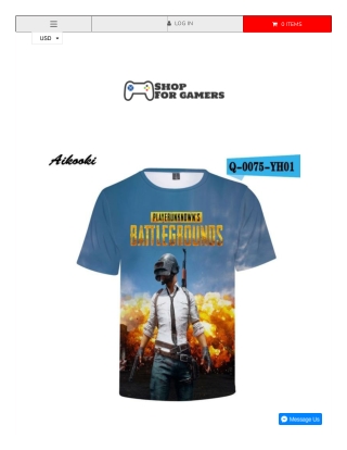 PUBG 3D T-Shirt Men/Women | Shop For Gamers