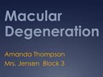 Macular Degeneration