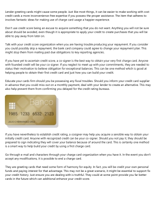 Standard Rules For Credit Card Consumers Or People