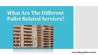 What Are The Different Pallet Related Services