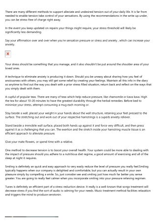 Don't Tolerate Anxiety Any longer - Go through The Following Tips!