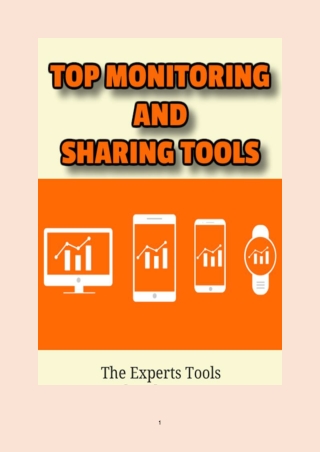Top Monitoring and sharing tools
