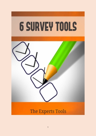 6 Survey Tools