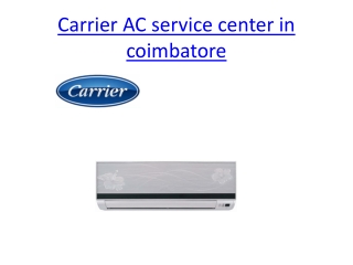 Carrier AC service center in coimbatore