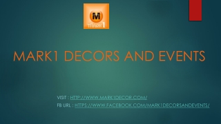 Mark1 Wedding Decors | Best Wedding Planners in Coimbatore | Chennai