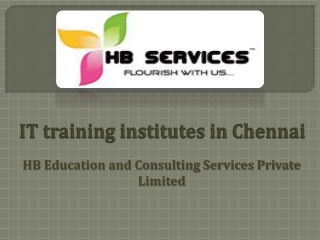 IT training institutes in Chennai