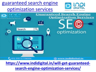 guaranteed search engine optimization services