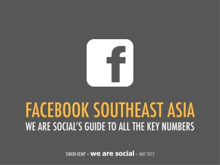 Digital 2012 Facebook in Southeast Asia (May 2012)