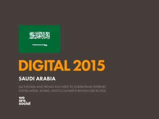 Digital 2015 Saudi Arabia (January 2015)