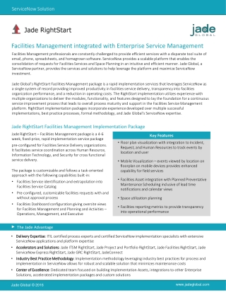 Facilities Management integrated with Enterprise Service Management