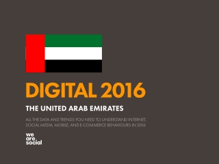 Digital 2016 United Arab Emirates (January 2016)