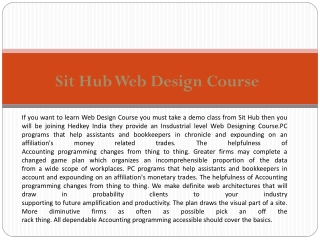 Web Design Course