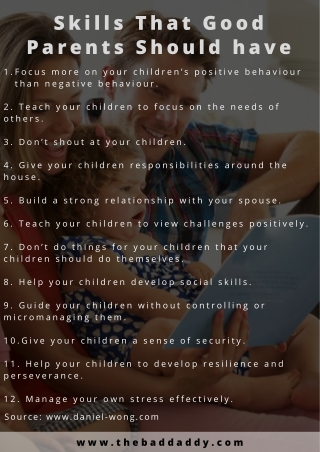 Skills That Good Parents Should Have