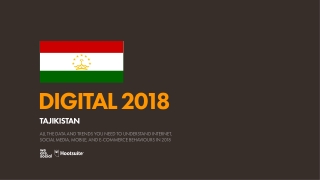 Digital 2018 Tajikistan (January 2018)