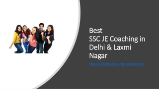 Best SSC JE Coaching in Delhi & Laxmi Nagar