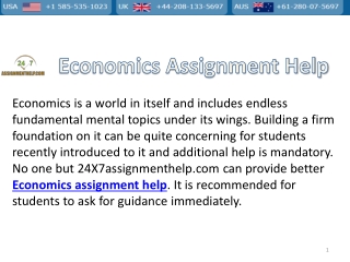 Economic assignment help