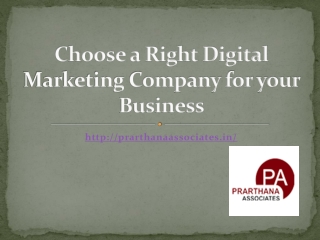 Choose a Right Digital Marketing Company for your Business