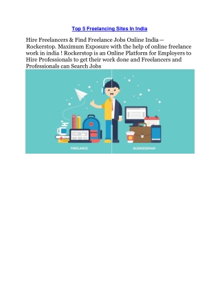 Top 5 Freelancing Sites In India