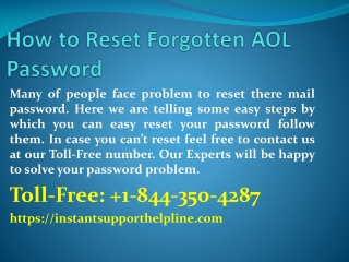 AOL Mail Password Reset | Addition Capability with Some Straightforward Steps