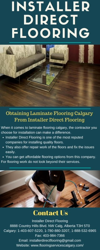 Obtaining Laminate Flooring Calgary From Installer Direct Flooring