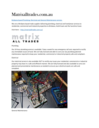 Electrical Services Brisbane