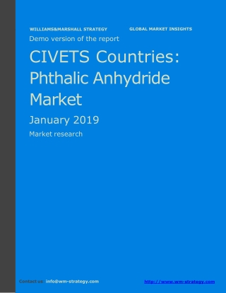 WMStrategy Demo CIVETS Countries Phthalic Anhydride Market January 2019