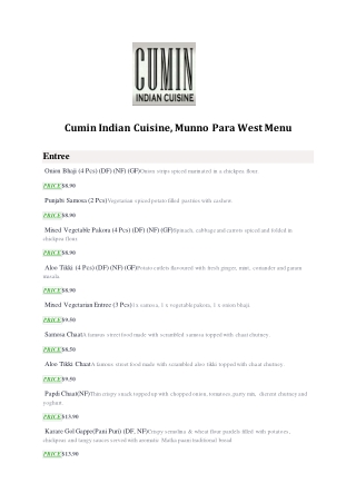 15% Off - Cumin Indian Cuisine-Munno Para West - Order Food Online