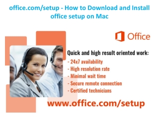office.com/setup - How to Download and Install office setup on Mac