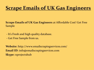 Scrape Emails of UK Gas Engineers