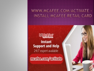 McAfee.com/Activate - Install McAfee Retail Card