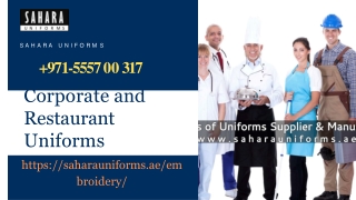 Buy online Corporate and Restaurant Uniforms – Sahara Uniforms