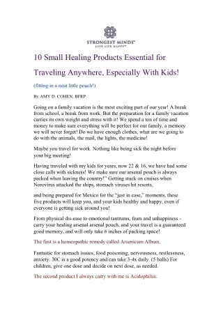 10 Small Healing Products Essential for Traveling Anywhere, Especially With Kids!