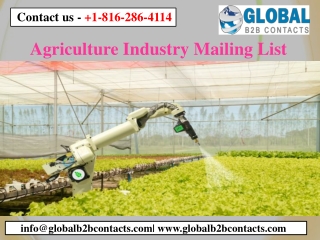 Agriculture Industry Mailing List