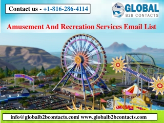 Amusement And Recreation Services Email List