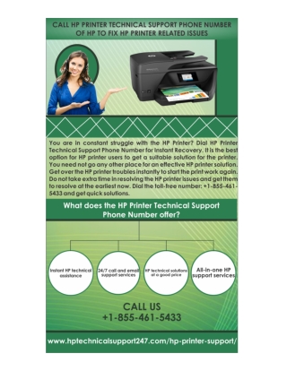 Call HP Printer Technical Support Phone Number to Get Relief from Issues