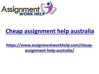 Cheap assignment help australia