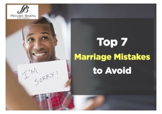 Top 7 Marriage Mistakes to Avoid