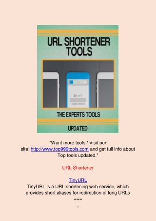 Url Shortener tools