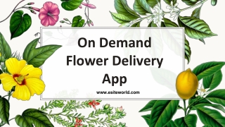 On Demand Flower Delivery App