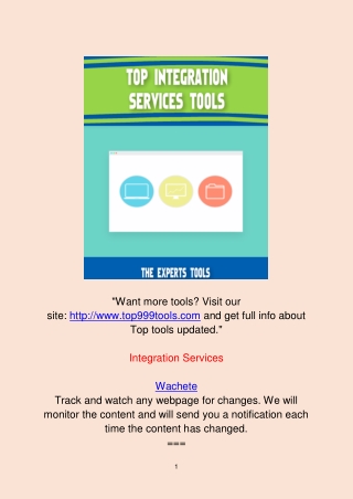 Top Integration Services tools
