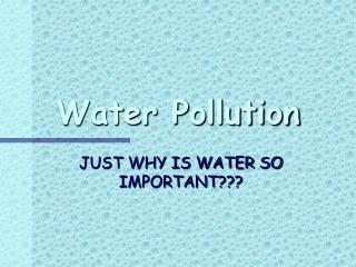 Water Pollution