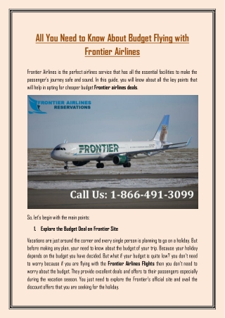All You Need to Know About Budget Flying with Frontier Airlines